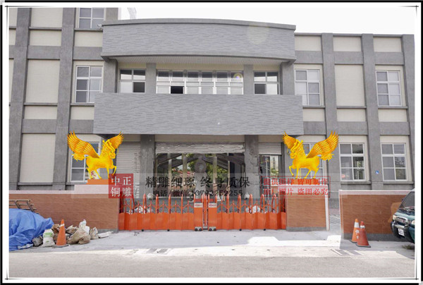 鑄銅關公 飛天帶翅膀鑄銅麒麟雕塑