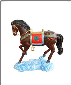 鑄銅關公 銅赤兔馬