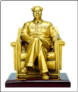 貼金毛澤東坐像銅雕 貼金毛澤東坐像銅雕
