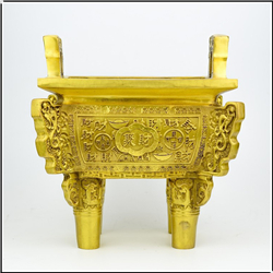 純銅1尺聚財銅鼎 純銅1尺聚財銅鼎