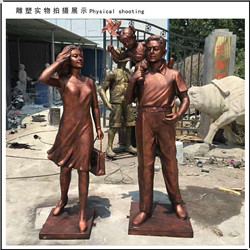 一家四口散步人物雕塑 一家四口散步人物雕塑