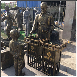 現代步行街飯店門口人物銅雕塑 現代步行街飯店門口人物銅雕塑