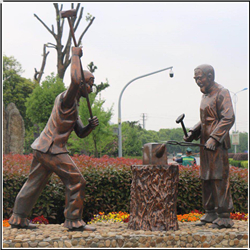 古代打鐵人物銅雕塑 古代打鐵人物銅雕塑