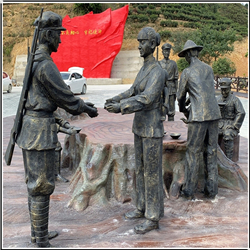 大型革命人物喝水銅雕塑 大型革命人物喝水銅雕塑