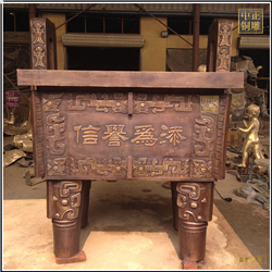 純銅1尺高銅鼎 純銅1尺高銅鼎