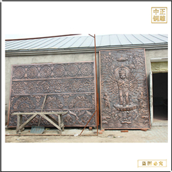 鑄銅關公 純手工浮雕定制