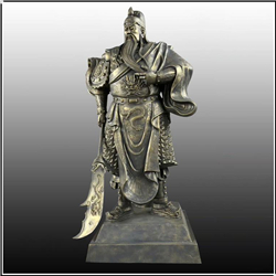 鑄銅關公 小型關公雕塑擺件