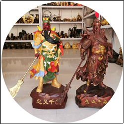 鑄銅關公 彩繪紫銅忠義千秋關公像鑄造