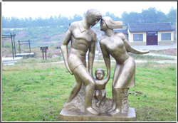 鑄銅關公 街頭情侶人物銅雕塑