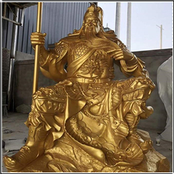 鎏金大型關公銅像 鎏金大型關公銅像