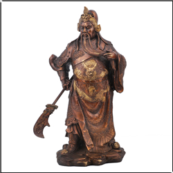 紫銅鋝胡子關公像 紫銅鋝胡子關公像