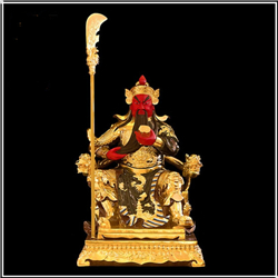 紅臉關(guān)公看書銅雕塑 紅臉關(guān)公看書銅雕塑