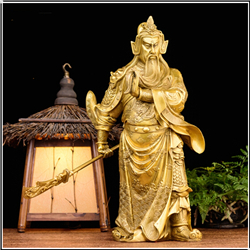 關(guān)公提刀捋胡子銅雕塑鑄造 關(guān)公提刀捋胡子銅雕塑鑄造