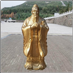 1.8米鎏金孔子像 1.8米鎏金孔子像
