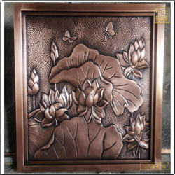 荷花景觀浮雕 荷花景觀浮雕