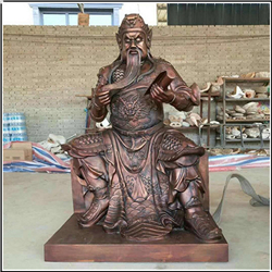 手握書卷坐像銅關公像 手握書卷坐像銅關公像