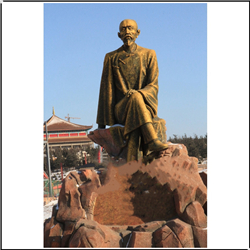 鑄銅關公 歷史作家蒲松齡人物坐像銅雕塑