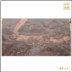 鑄銅關公 清明上河圖浮雕