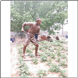 鑄銅關公 除草農耕人物雕塑鑄造