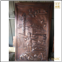 鑄銅關公 生產銅浮雕壁畫廠家