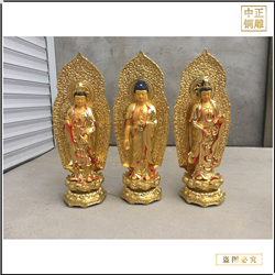 鑄銅關公 2米高西方三圣佛像鑄造