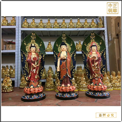 鑄銅關公 1.5米高西方三圣佛像