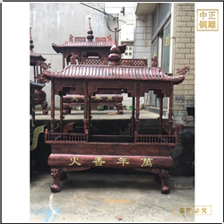 鑄銅關公 直銷批發有蓋長方銅香爐