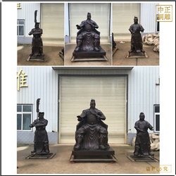 鑄銅坐關公銅雕 鑄銅坐關公銅雕