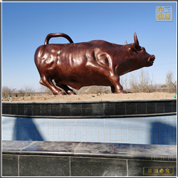 鑄銅關公 大型五米銅牛雕塑