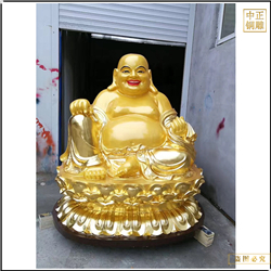 鑄銅關(guān)公 彩繪貼金彌勒佛塑像