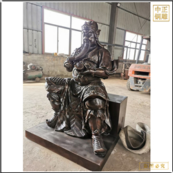 鑄銅關(guān)公 供應(yīng)坐像銅關(guān)公廠家