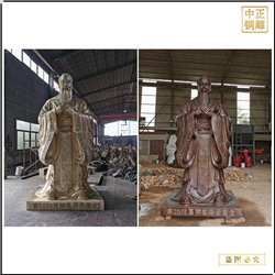 鑄銅關(guān)公 鑄造大型銅質(zhì)孔子雕塑
