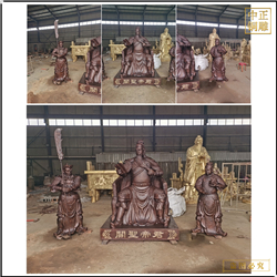 鑄銅坐關公銅雕 鑄銅坐關公銅雕