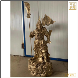 彩繪銅關(guān)公雕塑 彩繪銅關(guān)公雕塑