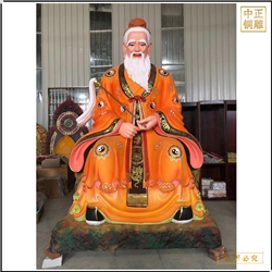彩繪太上老君銅像 彩繪太上老君銅像