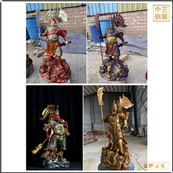 彩繪關(guān)公銅像 彩繪關(guān)公銅像