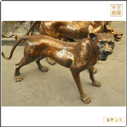 純銅仿古小型金錢(qián)豹鑄造廠(chǎng)