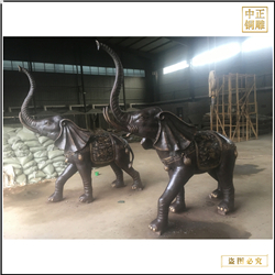 酒店別墅門(mén)口銅雕大象生產(chǎn)廠(chǎng)