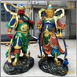 鑄銅關公 彩繪韋陀佛像廠家