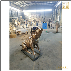 鑄銅關公 小型銅豬雕塑價格