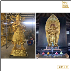 純銅韋馱銅佛像加工 純銅韋馱銅佛像加工