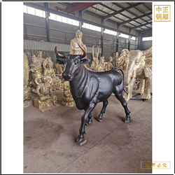 加工定制小區銅牛雕塑 