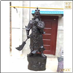 提刀關公銅像擺件 提刀關公銅像擺件