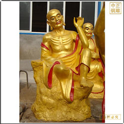 鑄銅關公 寺廟銅十八羅漢雕塑廠家