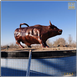 鑄銅關公 戶外華爾街銅牛圖片