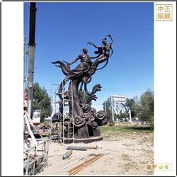 鑄銅關(guān)公 鳳凰於飛雕塑加工