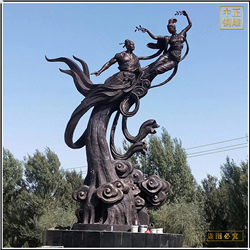 鑄銅關(guān)公 鳳凰於飛園林雕塑制作