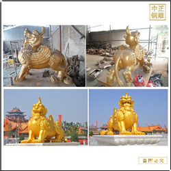 鑄銅關(guān)公 貼金純銅貔貅鑄造價格