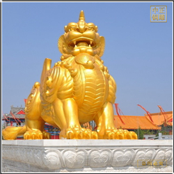 鑄銅關(guān)公 室外大型銅貔貅雕塑鑄造