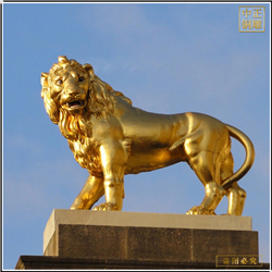 鑄銅關(guān)公 室外大型莊嚴獅子雕塑擺件